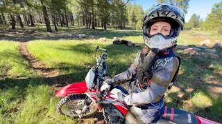 We rode our Kids Bikes on GNARLY Single Track - CRF250F Enduro