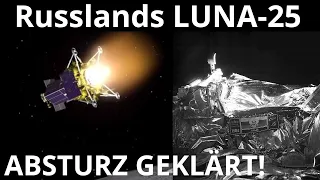 Roskosmos mit vorläufigem Untersuchungsergebnis zum Absturz der Luna-25 auf dem Mond!