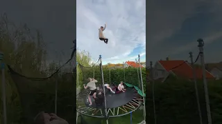 Trampoline￼ Trick FAIL 🫣 #shorts