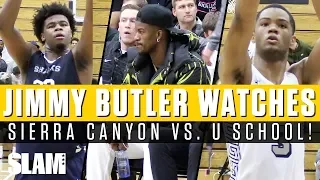 Jimmy Butler Watches Sierra Canyon vs. University School!