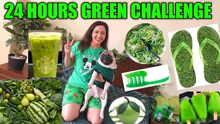 I Used Only GREEN Things For 24 Hours Challenge | Gone Funny 🤪 | Garima's Good Life