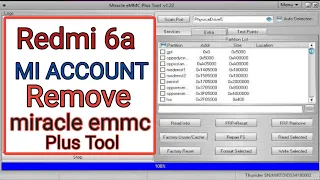 Redmi 6a mi account unlock with miracle emmc tool | Mi account Unlock | Mi password unlock
