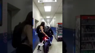 Yamaha R1 going through a school during class!🥰😱| #r1 #ktm #kTm2307style #shorts #2307 #boyrider