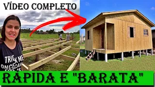 CASA de MADEIRA Passo a Passo, Rápida e Gastando Pouco - Vídeo Completo - Full Vídeo