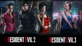 RESIDENT EVIL 2 and 3 Remake All Cutscenes (Game Movie)