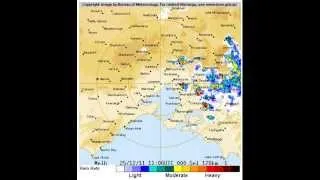 Christmas Day Hail Storms in Melbourne