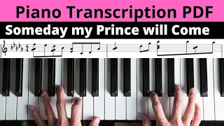 Piano Sheet of 'Someday My Prince Will Come' (1.5M+ Spotify Streams) - PDF with Chord Symbols