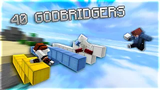 40 Godbridgers In Hypixel Bedwars (ft. @Bedless , @yuzei. and More)