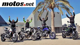 Comparativo Naked A2 2021 | CB650R, Z900, MT-07 y Trident / Test / Review en español 4K | motos.net