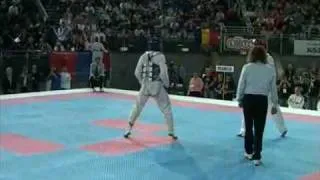 European Taekwondo Championships 2008 Rome over 84 kg Greece vs France Round 1