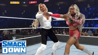 WWE 2K24 SMACKDOWN TIFFANY STRATTON MAKES IT CLEAR TO CHARLOTTE FLAIR THAT IT'S TIFFY TIME