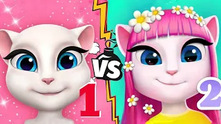 My talking Angela 1 VS My talking Angela 2 💣