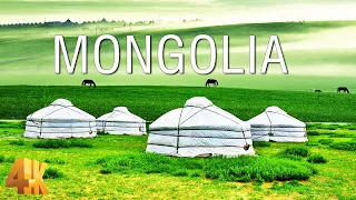 FLYING OVER MONGOLIA (4K Video UHD) - Peaceful Piano Music With Beautiful Nature Film For Relaxation