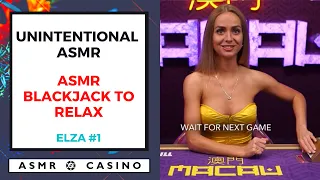 Live Dealer ASMR Lispy Mouth Whispering To Relax To - Unintentional ASMR Casino Blackjack - Elza 1