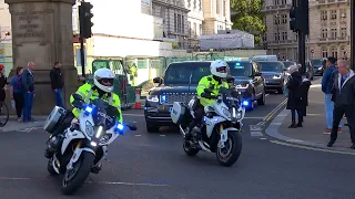 Metropolitan Police SEG escort from Ministry of Defence in London