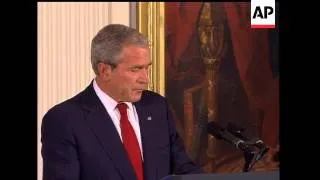 President Bush presented Gen. Peter Pace with one of the Presidential Medals of Freedom at a White H