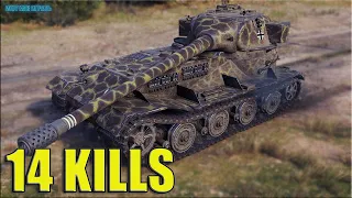 14 фрагов за бой World of Tanks ✅ Pz.Kpfw. VII тт Германии 10 уровень