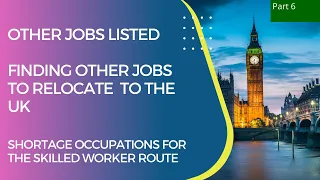 HOW CAN YOU RELOCATE AND WORK IN THE UK IN 2022  Shortage Occupations for the Skilled Worker route