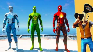 ENCONTREI os HOMEM ARANHA ELEMENTAIS no GTA 5 ! Siren Head