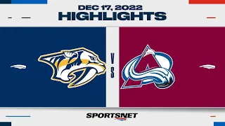 NHL Highlights | Predators vs. Avalanche - December 17, 2022