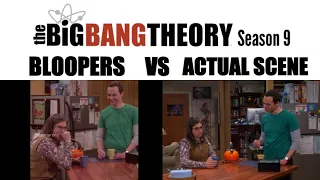 The Big Bang Theory Season 9 | Bloopers vs Actual Scene