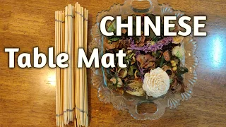 Table Mat | Table Mat Using Chopstick | Chinese Table Mat | How To Make Table Mat