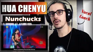 HUA CHENYU "Nunchucks" // REACTION & ANALYSIS by Vocal Coach (Subtitles ON)