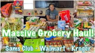 *New* Massive Two Week Grocery Haul🛒/Sams Club, Walmart, and Kroger/March 2022
