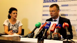 Брифинг Александра Хуга (ОБСЕ, OSCE) в Донецке