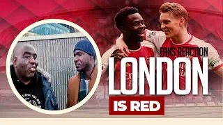 London is red fans react Arsenal vs Tottenham north London derby.