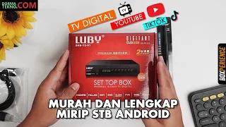 SET TOP BOX MURAH BISA YOUTUBE TIKTOK SIARAN TV DIGITAL DLL, UNBOXING REVIEW STB LUBY DVB T2 01