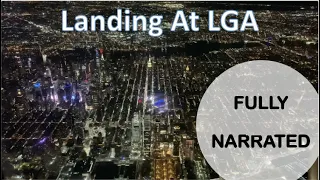 AMAZING Night Approach to LaGuardia Airport