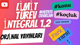 LİMİT TÜREV İNTEGRAL ( LTİ ) #aytmatematik #yksmatematik #türev #integral