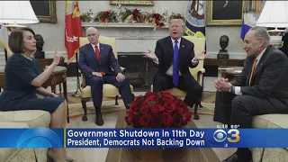 President, Democrats Battle As Government Shutdown Hits 11th Day