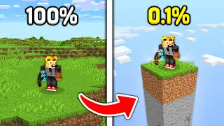 Minecraft, kde zbylo jen 0.1% z celého světa...