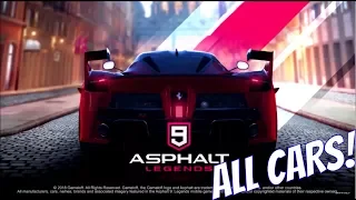 Asphalt 9 Legends - All ORIGINAL CARS - 2018 - (Class S,A,B,C,D) - Android/iOS/Windows