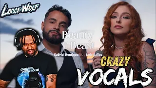 CRAZY VOCALS! | Beauty and the Beast - Gabriel Henrique, Jade Salles (REACTION)