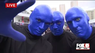 Blue Man Group spotted during F1 preparations