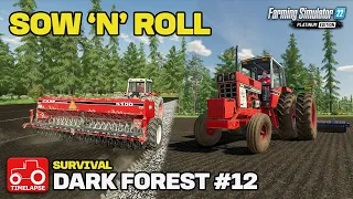 WORKING IN THE NEW FIELD!! [Dark Forest Survival] FS22 Timelapse # 12