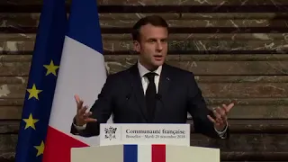 Emmanuel Macron   Avec la communauté française en Belgique