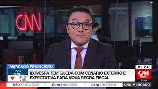 CNN Mercado: Ibovespa tem queda com cenário externo e expectativa para nova regra fiscal