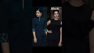 krithi shetty vs rashmika mandanna in Black Dress🖤🖤#love#hot_status#shorts#actress#whatsappstatus