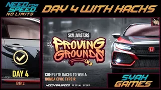 NFS No Limits - Proving Grounds Event Day 4 + Honda Civic Type R Full Specs - SYAK Games