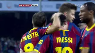 Lionel Messi Goal (1-0) vs Mallorca (Home) (La Liga) 10-11 HD 720p