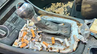 Cleaning A Car Full of CIGARETTES and TRASH