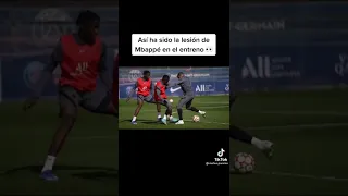 Así ha sido la lesión de Mbappe enel entreno #cracks #shorts #psg #mbappe #futbol #lesion #fyp #fypシ