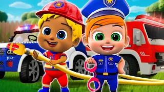 Police Car, Firetruck, Ambulance Song 🚓🚒 🚑| and More Nursery Rhymes & Kids Song #LittlePIB