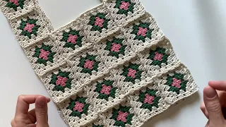 💥 КРАСИВАЯ СУМКА крючком Crochet bag from granny squares@shoddikate
