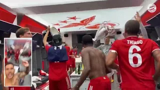 Celebration des joueurs du Bayern Munich après leur triomphe en Ligue des Champions 2020!