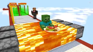 Monster School || I WANT PIZZA RUNNER CHALLENGE || Minecraft animation